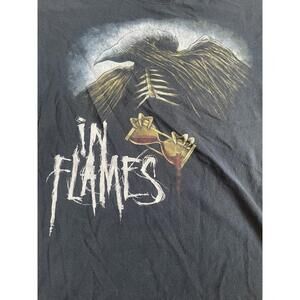 In Flames T-Shirt Tee Vintage Medium M Med Rock Heavy Metal Band Retro Philcos
